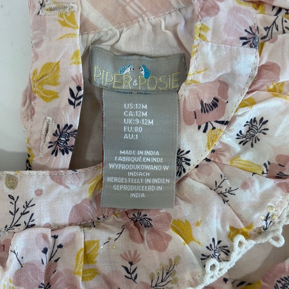 Floral Ruffled Baby Romper - Picture 2 of 2